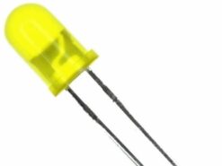 LED 5mm AMARILLO DIFUSO 100mcd/ 590nm 30°(10u)