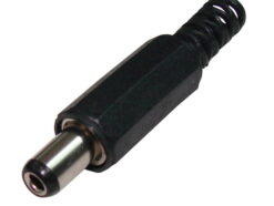 CONECTOR PLUG DC 2.5/5.5mm Largo 9mm.