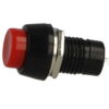 PULSADOR SPST-NO 1A ROJO Diametro 14.5mm.