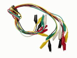 JUEGO DE 10 CABLES DE 45cm CON PINZAS CAIMAN