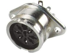 CONECTOR DIN 8 VIAS HEMBRA PANEL