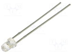 LED 3mm ROJO 2500mcd 625nm 30° 2V 20mA (10u)