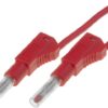 CABLE AWG18 CON PLUG BANANA 16A 1mt ROJO
