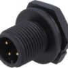 CONECTOR M12 4T MACHO PANEL PLASTICO
