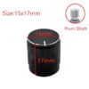 PERILLA ALUMINIO NEGRA 17mm x 8mm PARA PTS.