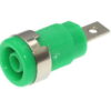 SOCKET BANANA 4mm 1000V 20A PANEL VERDE