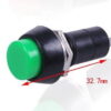 BOTON OFF-(ON) PANEL 1A/250VAC VERDE 12mm,