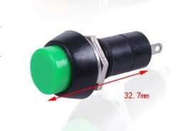 BOTON OFF-(ON) PANEL 1A/250VAC VERDE 12mm,