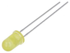 LED 5mm AMARILLO DIFUSO 160mcd 590nm 60° (10u)